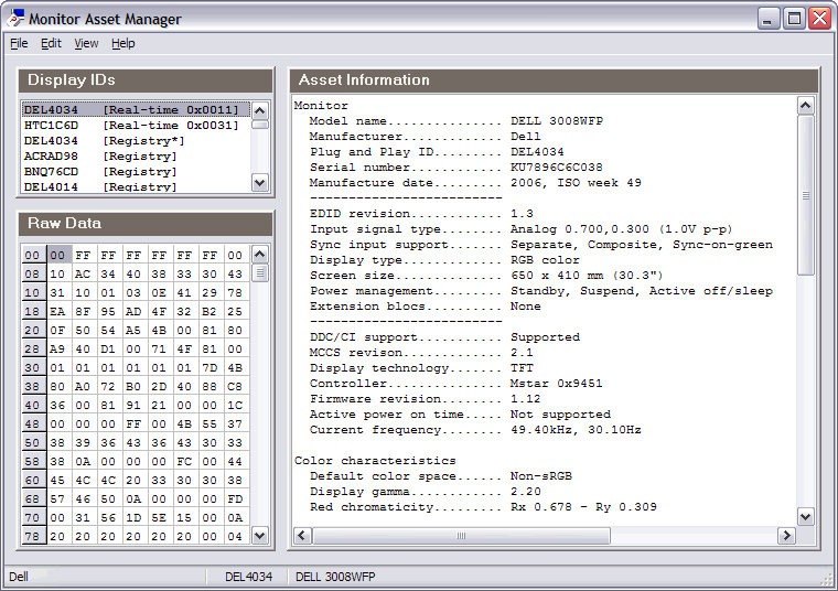 Windows 10 Monitor Asset Manager full