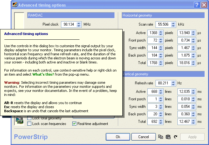 PowerStrip screenshot